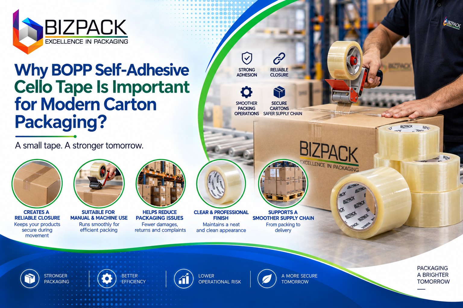 Why BOPP Self-Adhesive Cello Tape Is Important for Modern Carton Packaging ?